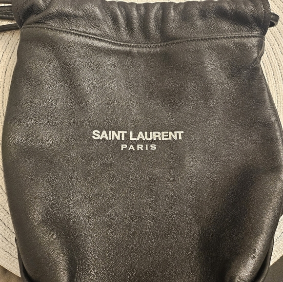 Saint Laurent Black Leather Teddy Bucket Bag - Picture 5 of 13